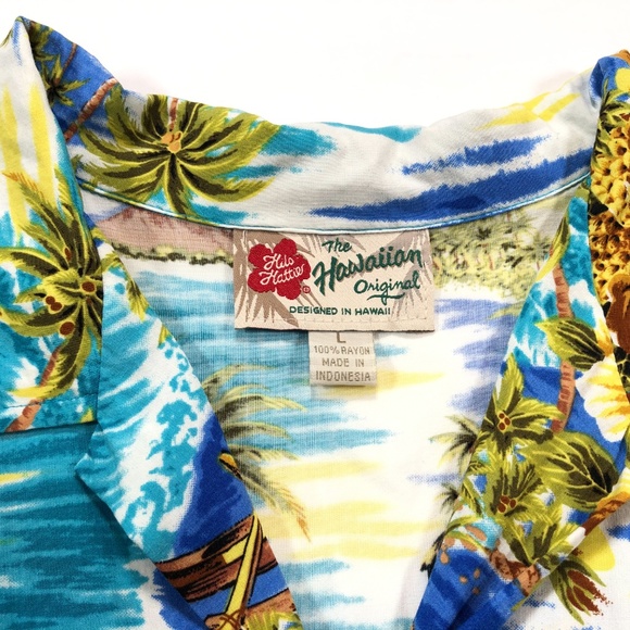 Hilo Hattie L Rayon Hawaiian Shirt - Picture 2 of 3